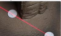 Puntatore laser rosso mini USB ricaricabile, con interruttore a pulsante, classe 2 <1mW, per allineamento macchine e allenamento golf
