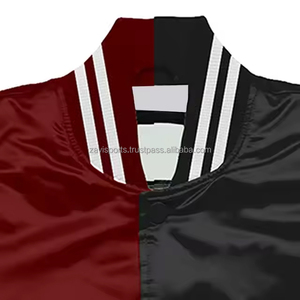 Veste de baseball américaine de haute qualité à deux couleurs, surdimensionnée, impression personnalisée, broderie, vestes universitaires unisexes - Product Image 4