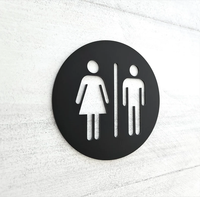 Plaque signalétique personnalisée en métal avec adhésif/vis 3M, numéro de maison, adresse de bureau, panneau en acrylique pour salle de bain, cabine d'essayage, toilettes, sanitaire