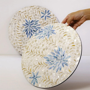 Napperon en nacre verte de haute qualité pour les décorations de table de vaisselle de fête Plaques de chargeur acceptées par OEM du Vietnam - Product Image 2