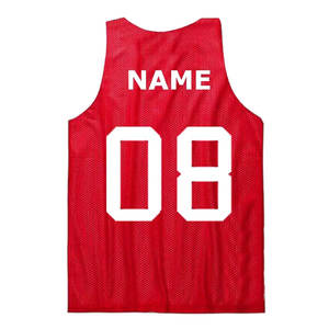 Uniforme de basket-ball pour hommes en maille réversible personnalisée de haute qualité maillot respirant dernier logo imprimé par transfert de chaleur usure bon marché - Product Image 5