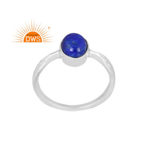 Dernier modèle de bague empilable en argent sterling fin avec pierres précieuses lapis lazuli naturelles Fabricant de bijoux personnalisé - Product Image 1