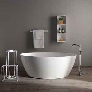 Baignoire moderne en résine de marbre Palma, design élégant pour salles de bain - Product Image 1