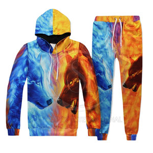 ชุดวอร์มมีฮู้ดสำหรับผู้ชาย ผ้าโพลีเอสเตอร์ 100% ระบายอากาศได้ดี แห้งเร็ว น้ำหนักเบา แบบสั่งทำพิเศษ สำหรับฤดูหนาว ลายพิมพ์แบบซับลิเมชั่น - Product Image 1