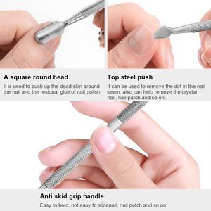 Ensembles de tondeuse à manucure professionnelle outils de pince à cuticules ongles en acier inoxydable peau morte enlèvement des cuticules pince à ongles et ensemble de poussoir - Product Image 5