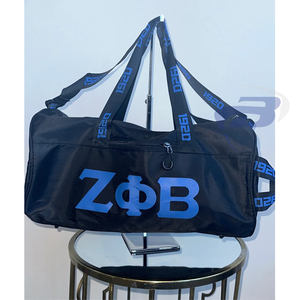Sac de sport Zeta Phi Beta Sorority, grande capacité, polyester, imperméable, voyage, avec bandoulière, design personnalisé - Product Image 1