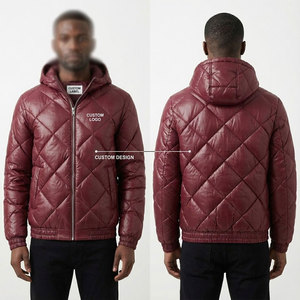 Chaqueta Acolchada con Capucha Brillante para Hombre, Ligera, Impermeable, de Plumón de Ganso, Abrigo de Invierno, Fábrica Personalizada OEM/ODM - Product Image 4
