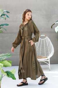 ชุดคาฟตันสไตล์โมรอคโคเน่สำหรับผู้หญิงเดรสอาบายาปักลายดอกไม้สไตล์สุภาพเหมาะสำหรับผู้ใหญ่ฤดูร้อน - Product Image 6