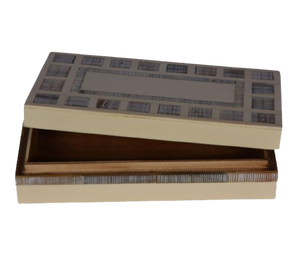 Nature's Elegance Organisateurs de boîte à bijoux incrustés de corne et de résine entièrement naturels pour un rangement élégant - Product Image 1