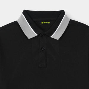 Polo personnalisé pour hommes OEM tissu tricoté à manches courtes en coton respirant de couleur unie pour l'été - Product Image 4