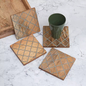 Venta caliente Posavasos de nogal de diseño moderno 10mm de espesor Oficina Cocina Vajilla Comedor & Hotel Ware Cup Mats-Precio de fábrica - Product Image 3