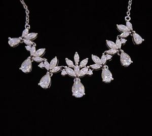 Collar de diamantes de moissanita en forma de pera de Plata de Ley 925 blanca, regalo de joyería de hip hop para ella - Product Image 5