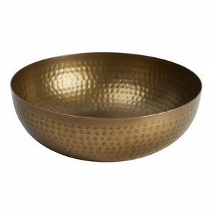 Tabletop Decorative Metal Serving Bowl <b>Copper</b> Hammered Finishes for Dining <b>Table</b> Fruits and Snacks Serving Bowls - Product Image 2