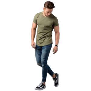Vente en gros 100% coton T-shirt uni pour hommes Fabrication OEM pour la course à pied Workout Made Star Figure Entreprises Vêtements Prix d'usine - Product Image 1