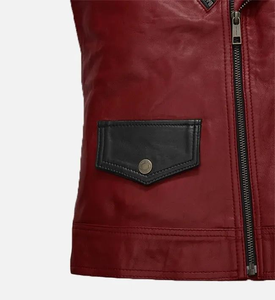 ASEB INDUSTRIES 100%, chaleco de motociclista de invierno ecológico de cuero genuino para hombres, ropa de abrigo sin mangas de estilo callejero - Product Image 3