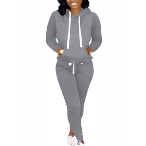 Conjunto de chándal de entrenamiento ajustado para mujer al mejor precio, ropa informal con logotipo personalizado para invierno, camisetas de mujer más vendidas - Product Image 2