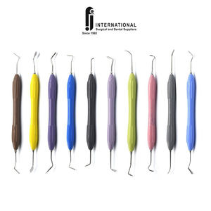 Juego de instrumentos de llenado compuesto Dental de gran venta, 10 Uds., mango de silicona de doble extremo, fuente de alimentación Manual hecha de acero - Product Image 3