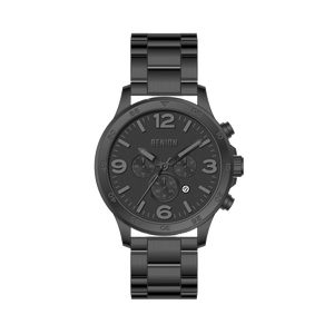 Reloj de cuarzo estilo cronógrafo de acero inoxidable Benion - Product Image 2