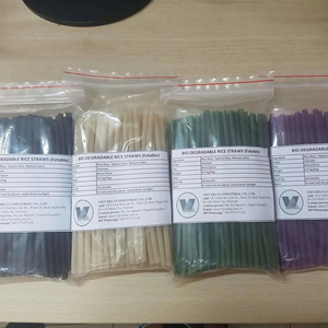 Paille de riz écologique colorée potable à vendre Paille de riz à bas prix Paille écologique - Product Image 1