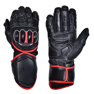 OEM Men's Motorbike Gloves Latest Design Pure Black Genuine Leather Breathable Waterproof Sportwear for Winter Custom Auto - Product Image 1
