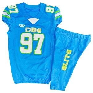 Nueva llegada Durable Kids Football Jersey Sublimación personalizada Uniformes de fútbol americano - Product Image 6