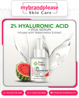 Votre Logo Sérum Visage 2% Acide Hyaluronique + PGA Infusé à la Pastèque Hydratant pour le Visage Unisexe 30mL
