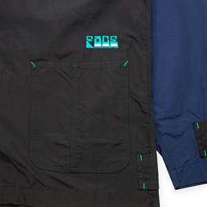 Veste tissée imperméable zippée pour homme Facetasm, style vêtement de travail automne, coupe-vent à capuche, motif toile et cuir, finition simple - Product Image 3