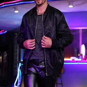 แจ็คเก็ตบอมเบอร์สำหรับผู้ชายแจ็คเก็ตบอมเบอร์แบบลำลองมีปกตั้งบริการ OEM & ODM - Product Image 2