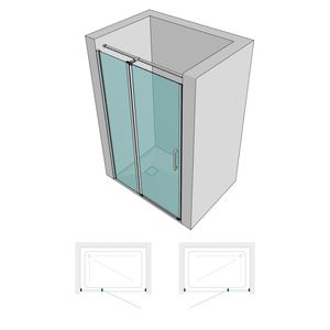 Porta regolabile della cabina doccia a battente tipo C da 150 cm con Clematis Kl002 da 6 mm cromato per la categoria di prodotti - Product Image 2