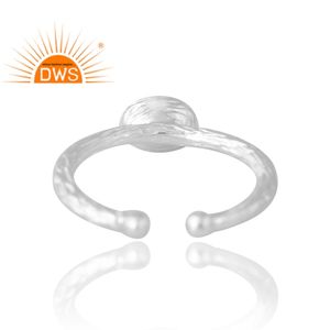 Diseño de tendencia Plata Oro natural Brillo Obsidiana Anillo de piedras preciosas Diseño personalizado Joyería para mujeres Regalo para ella - Product Image 2