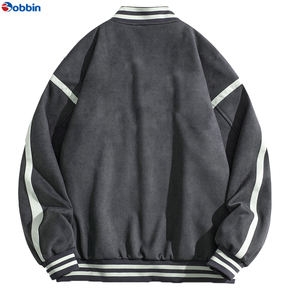 Chaqueta Universitaria de Moda con Bordado de Letras de Béisbol Personalizada, Estilo Retro, Cuello Alto, para Hombre y Mujer, Opciones de Tallas Grandes - Product Image 5