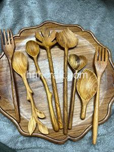 Bonne qualité, bon choix, fabricant vietnamien, ensemble de cuillères en bois pour la cuisine, ensemble de vaisselle en bois, ustensiles de différentes tailles - Product Image 6