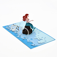 Best Seller 3D Pop Cards Flores hechas a mano de alta calidad para la graduación Día de San Valentín Cumpleaños 'Gracias' Mensajes-Directo