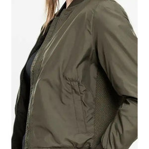 Chaqueta de satén para mujer, chaqueta de bombardero Unisex, chaqueta de bombardero de satén transpirable OEM para mujer, ropa de manga larga con logotipo personalizado para invierno - Product Image 4