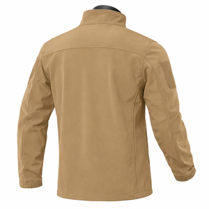 Chaqueta Táctica Softshell para Hombre, Color Bronceado, Cierre Completo, Resistente al Viento y al Agua, Ropa de Trabajo para Exteriores, Chaqueta Soft Shell con Múltiples Bolsillos - Product Image 2