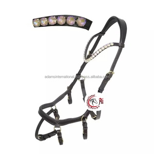 Logotipo personalizado del fabricante internacional de Adams, brida ostentosa, carreras de caballos ecuestres, equipo de equitación de cuero, mayorista - Product Image 4