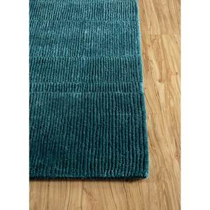 Alfombra Rectangular Azul de Lana y Viscosa Tejida a Mano Come Around, 9x12, para Entrada/Sala de Estar, con Color Sólido para el Hogar TNQ-1129 - Product Image 4