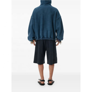 เสื้อฮู้ดทรงหลวมสำหรับผู้ชายทรงหลวมสไตล์ลำลองออกแบบได้ตามต้องการจากโรงงาน - Product Image 2