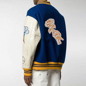 Veste de baseball hip-hop streetwear pour homme, col montant, broderie sur le devant, design 2025 - Product Image 3
