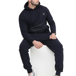 Custom Color 100% Cotton Eco-Friendly Winter Hooded Solid <b>Pullover</b> <b>Men</b> Tracksuit Casual Breathable Quick Dry Lightweight Made - Product Image 4
