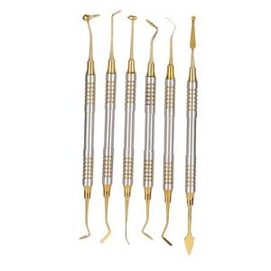 Kit de spatule de remplissage dentaire de haute qualité de 6 pièces avec des têtes enduites de titane durables pour les instruments dentaires d'application de résine - Product Image 6