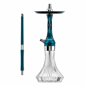 Ensemble de pipe à eau en acier inoxydable de qualité supérieure de 45 cm avec base en verre, un seul tuyau, boîte cadeau, options de couleurs pour la vente en gros - Product Image 5