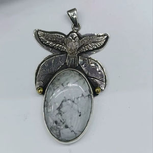 Handmade 925 Sterling <b>Silver</b> Modern Turquoise Gemstone Jewelry <b>Set</b> <b>Necklace</b> Simple Oval Pendant Featuring Artisan Quality Unique - Product Image 1