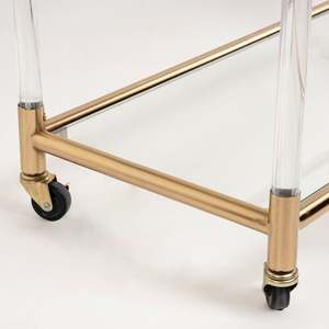 Luxury Home Unique Design Metal Serving <b>Trolley</b> With Mirror Decorative Furniture Modern Look Decorative Serving <b>Trolley</b> - Product Image 2