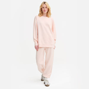 Sudaderas de gimnasio de gran tamaño para mujer, poliéster, algodón, lana, cuello redondo, técnica de lavado de talla grande, temporada de invierno para adultos - Product Image 4
