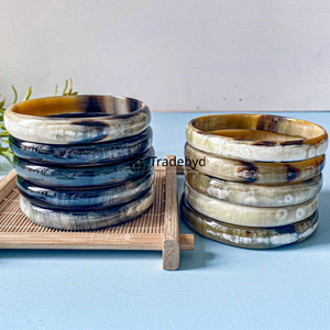 กำไลข้อมือฮอร์นธรรมชาติสุดหรูทำด้วยมือสไตล์ช่างฝีมือเครื่องประดับแฟชั่นพรีเมี่ยมสำหรับทุกเพศของขวัญหลายขนาด - Product Image 5