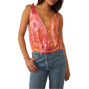 Top a Canotta Surplice Lemonade Combo da Donna Free People, Traspirante, in Tessuto con Decorazione Arricciata, Taglia Unica per Uso in Palestra - Product Image 4