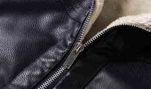 Chaquetas de invierno con cremallera de cuero genuino para hombre, ropa de abrigo informal para motociclista, rompevientos, moda callejera duradera con estilo cálido - Product Image 3