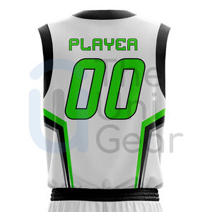Uniformes de Baloncesto sin Mangas Unisex de la Mejor Calidad UNI GEAR, 100% Poliéster, Transpirables, de Secado Rápido y que Absorben la Humedad - Product Image 3