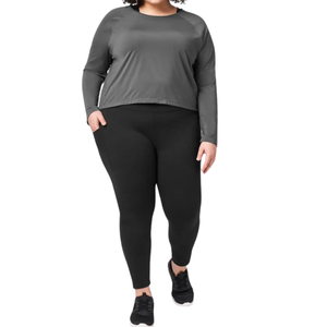 Ensemble de yoga superposé grande taille avec tissu extensible doux, coupe superposée décontractée, vêtements de sport confortables pour la détente et l'activité, pour femmes - Product Image 4
